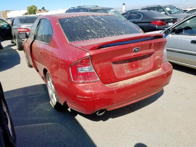 4S3BL676256202419 - 2005 SUBARU LEGACY GT BURGUNDY photo 3