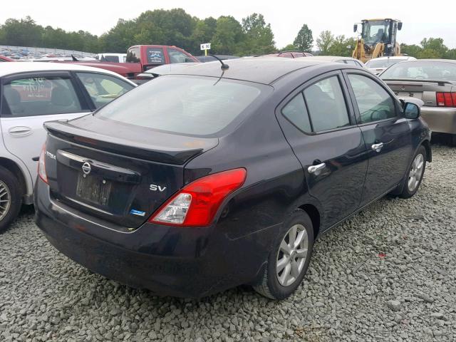 3N1CN7AP6EL806070 - 2014 NISSAN VERSA S BLACK photo 4