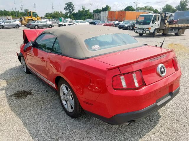 1ZVBP8EM6C5253195 - 2012 FORD MUSTANG RED photo 3