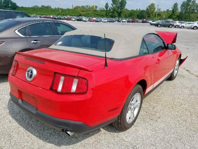 1ZVBP8EM6C5253195 - 2012 FORD MUSTANG RED photo 4