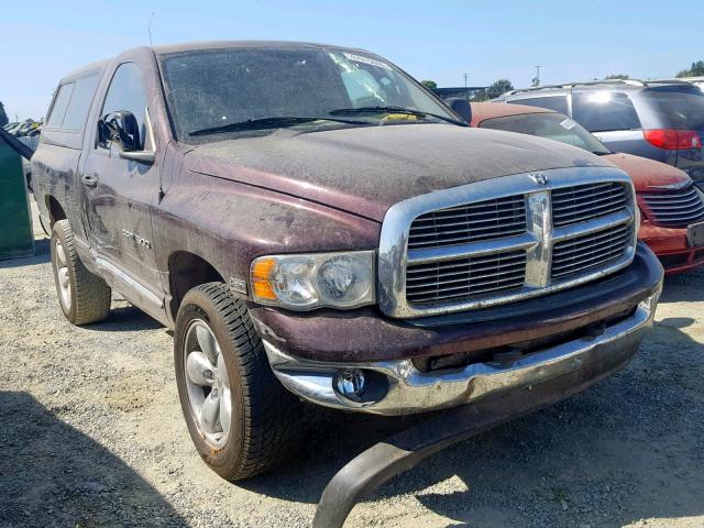 1D7HU16D05J541354 - 2005 DODGE RAM 1500 S MAROON photo 1