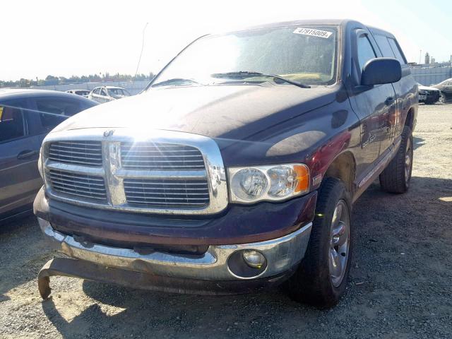 1D7HU16D05J541354 - 2005 DODGE RAM 1500 S MAROON photo 2