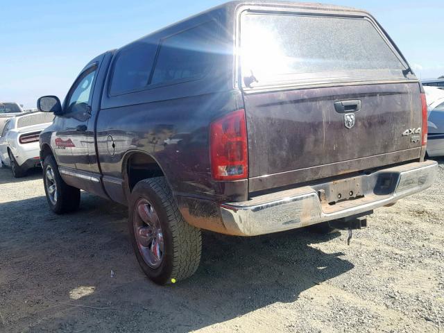 1D7HU16D05J541354 - 2005 DODGE RAM 1500 S MAROON photo 3