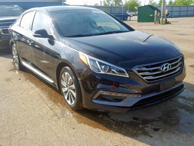 5NPE34AF1FH254268 - 2015 HYUNDAI SONATA SPO BLACK photo 1