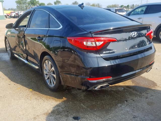 5NPE34AF1FH254268 - 2015 HYUNDAI SONATA SPO BLACK photo 3