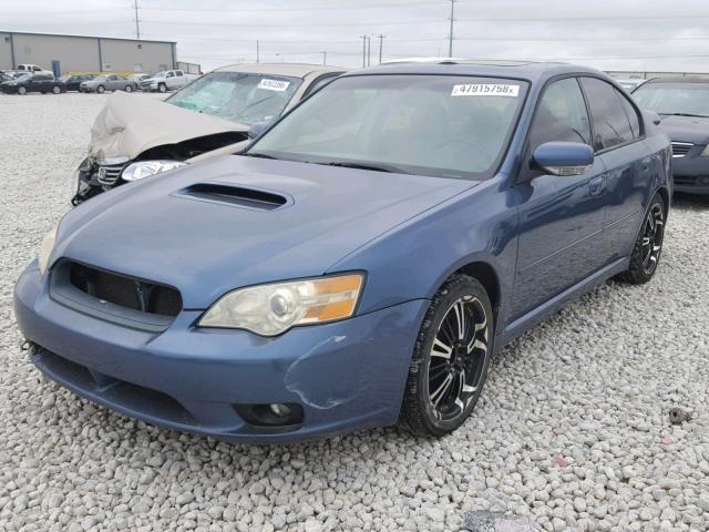 4S3BL676664220368 - 2006 SUBARU LEGACY GT BLUE photo 2