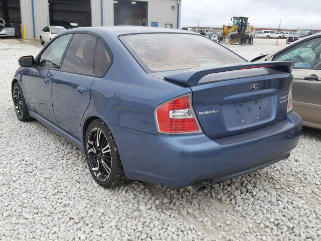 4S3BL676664220368 - 2006 SUBARU LEGACY GT BLUE photo 3