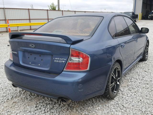 4S3BL676664220368 - 2006 SUBARU LEGACY GT BLUE photo 4