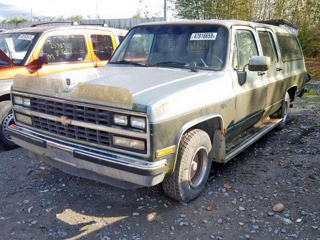 1GNER16K9KF136547 - 1989 CHEVROLET SUBURBAN R BLUE photo 2