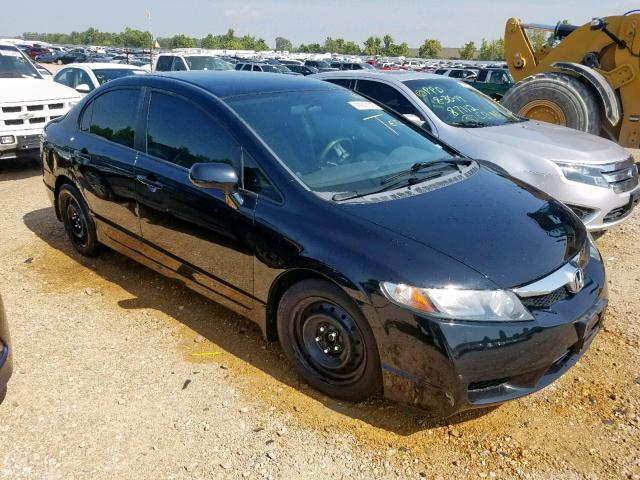 19XFA16599E013088 - 2009 HONDA CIVIC LX BLACK photo 1