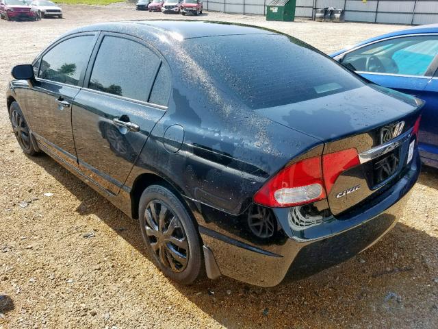 19XFA16599E013088 - 2009 HONDA CIVIC LX BLACK photo 3