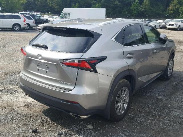 JTJBARBZ0H2104619 - 2017 LEXUS NX 200T SILVER photo 4