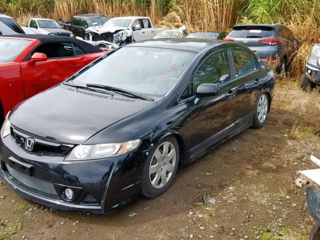 2HGFA1F5XBH306364 - 2011 HONDA CIVIC LX BLACK photo 2