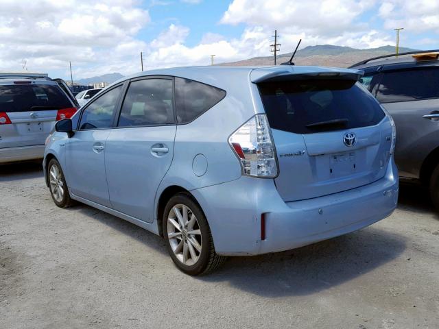 JTDZN3EU1C3018385 - 2012 TOYOTA PRIUS V BLUE photo 3