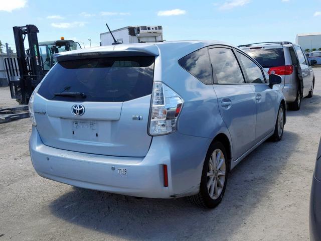 JTDZN3EU1C3018385 - 2012 TOYOTA PRIUS V BLUE photo 4