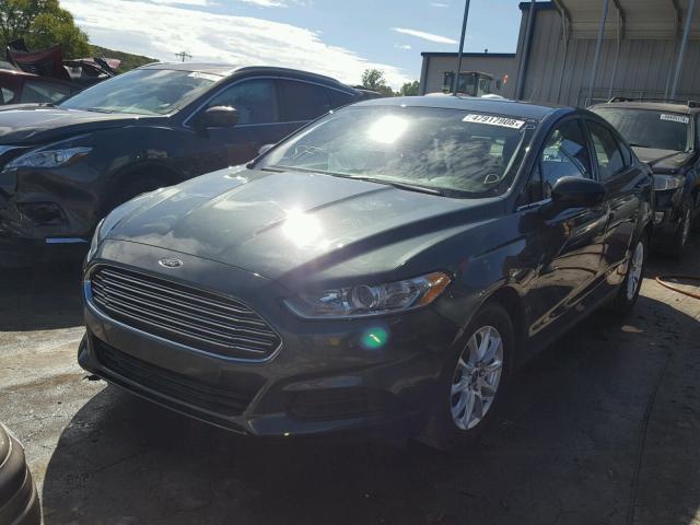 3FA6P0G72FR300954 - 2015 FORD FUSION S BLACK photo 2