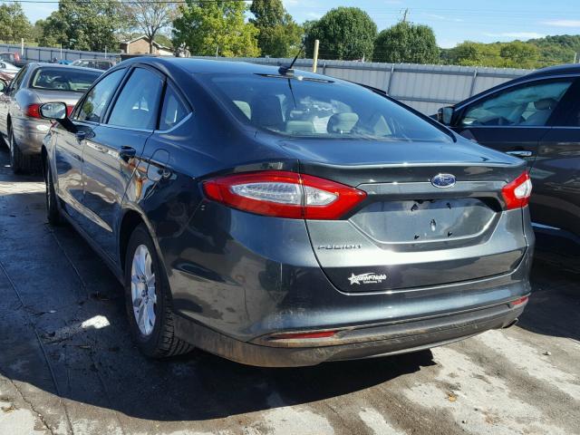 3FA6P0G72FR300954 - 2015 FORD FUSION S BLACK photo 3