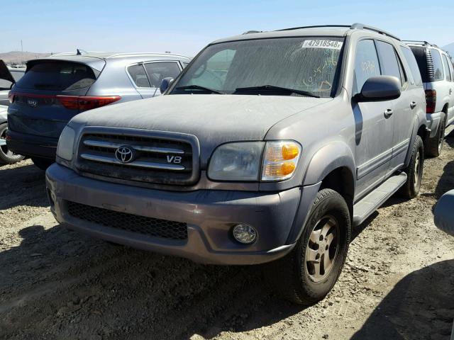 5TDBT48A21S036839 - 2001 TOYOTA SEQUOIA LI SILVER photo 2