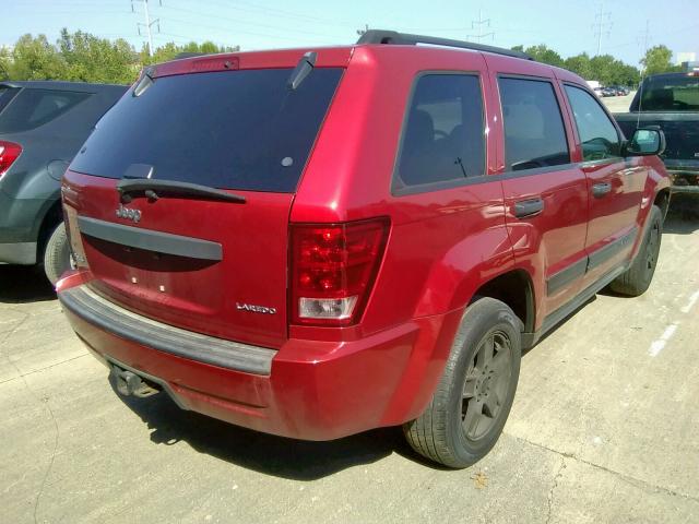 1J4HR48N55C562332 - 2005 JEEP GRAND CHER RED photo 4