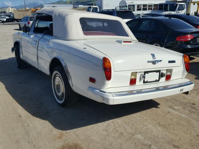 SCAZD02A2JCX24507 - 1988 ROLLS-ROYCE CORNICHE I WHITE photo 3