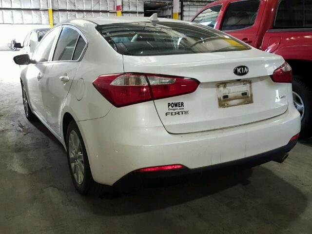 KNAFX4A8XE5120476 - 2014 KIA FORTE EX WHITE photo 3