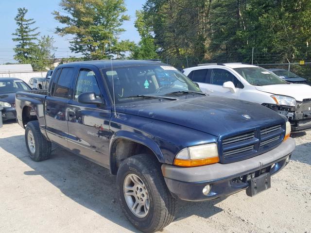 1B7HG38NX2S615209 - 2002 DODGE DAKOTA QUA BLUE photo 1