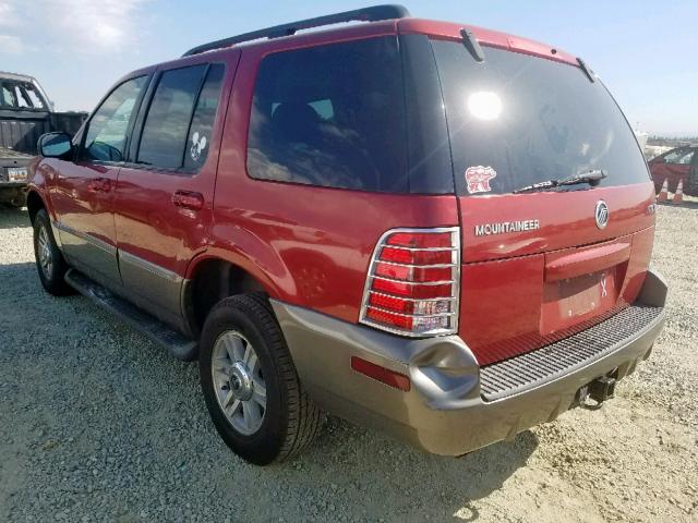 4M2ZU86W94UJ11662 - 2004 MERCURY MOUNTAINEE RED photo 3