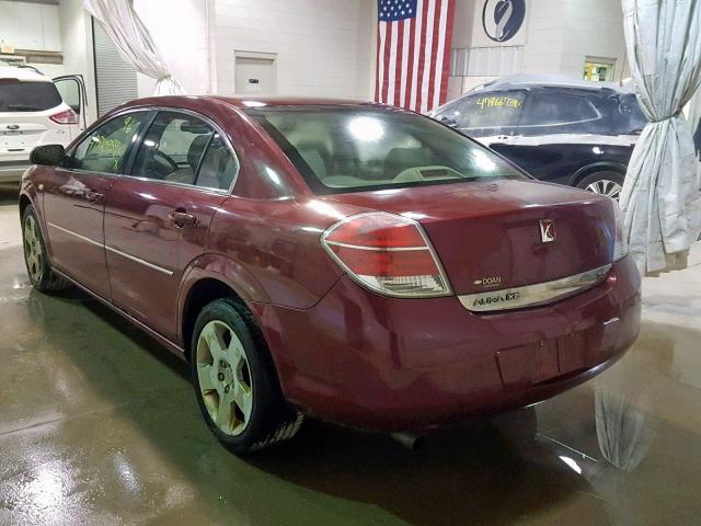 1G8ZS57N28F132874 - 2008 SATURN AURA XE RED photo 3