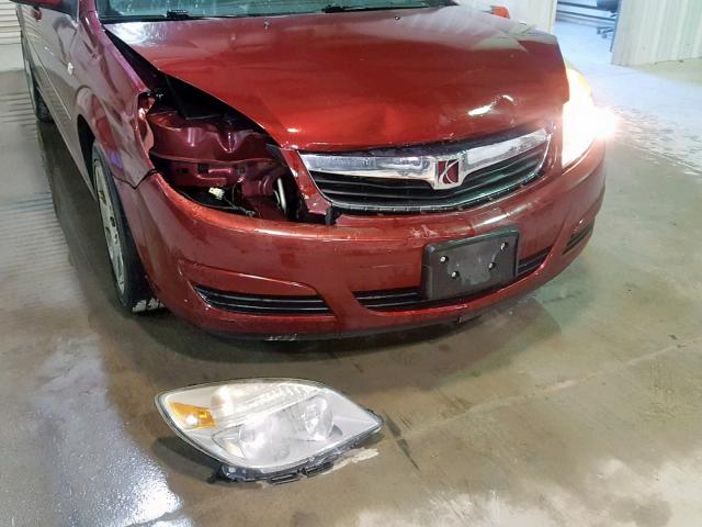 1G8ZS57N28F132874 - 2008 SATURN AURA XE RED photo 9