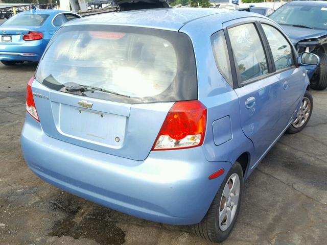 KL1TD62655B379618 - 2005 CHEVROLET AVEO BASE Mavi foto 4