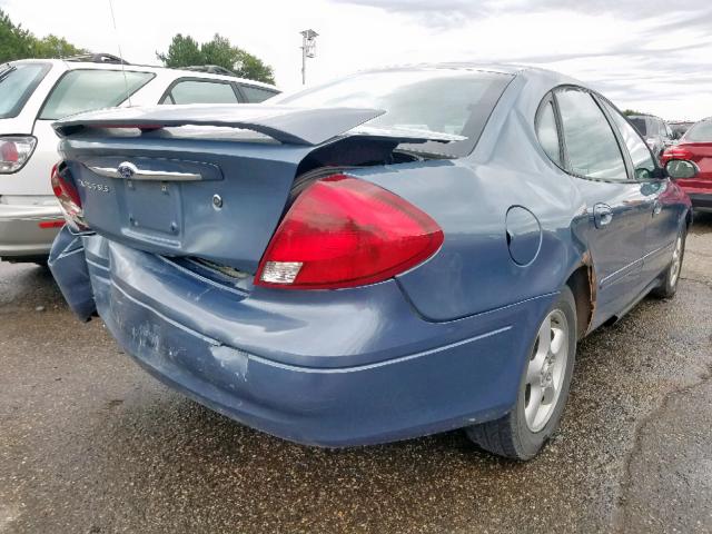 1FAFP55S41A153205 - 2001 FORD TAURUS SES BLUE photo 4