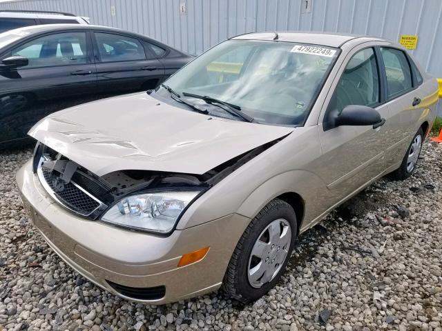 1FAFP34N96W135356 - 2006 FORD FOCUS ZX4 BEIGE photo 2