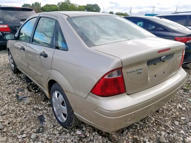 1FAFP34N96W135356 - 2006 FORD FOCUS ZX4 BEIGE photo 3