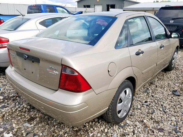 1FAFP34N96W135356 - 2006 FORD FOCUS ZX4 BEIGE photo 4