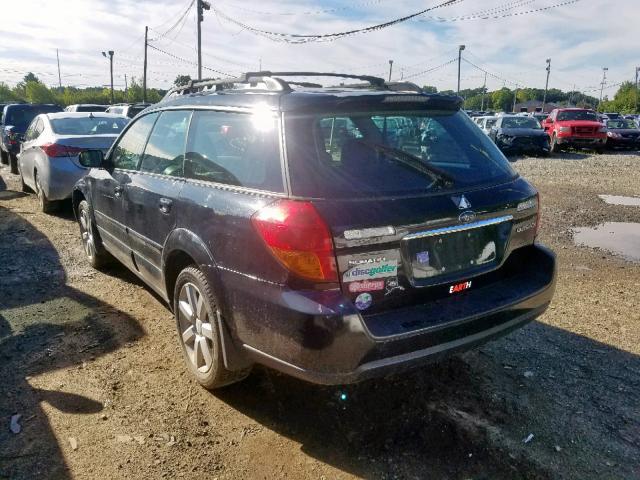 4S4BP62C677325604 - 2007 SUBARU OUTBACK OU BLACK photo 3