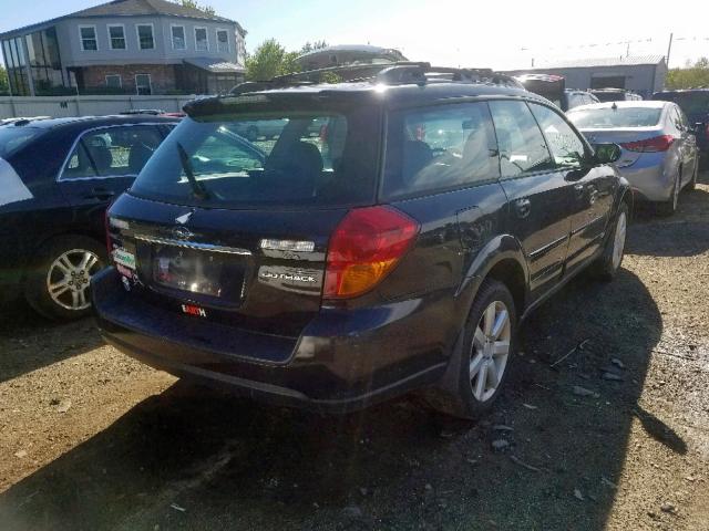 4S4BP62C677325604 - 2007 SUBARU OUTBACK OU BLACK photo 4