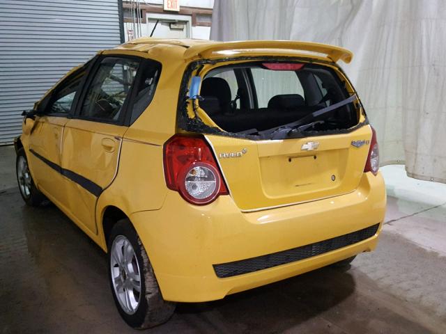 KL1TD6DE0AB128312 - 2010 CHEVROLET AVEO LS YELLOW photo 3