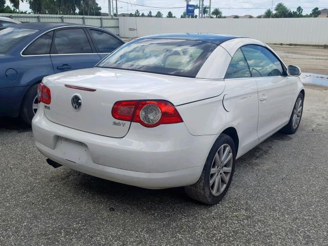 WVWBA71F77V012967 - 2007 VOLKSWAGEN EOS 2.0T WHITE photo 4