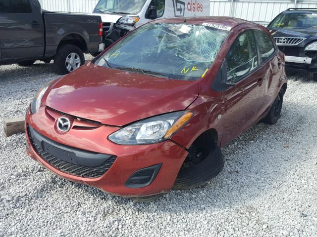 JM1DE1KY9E0183885 - 2014 MAZDA MAZDA2 SPO BURGUNDY photo 2