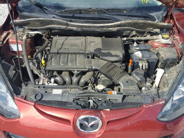 JM1DE1KY9E0183885 - 2014 MAZDA MAZDA2 SPO BURGUNDY photo 7