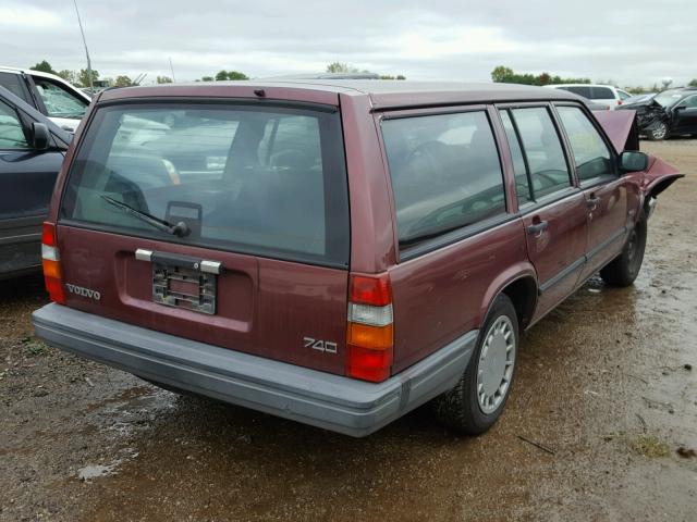 YV1FA8852M2321029 - 1991 VOLVO 740 MAROON photo 4