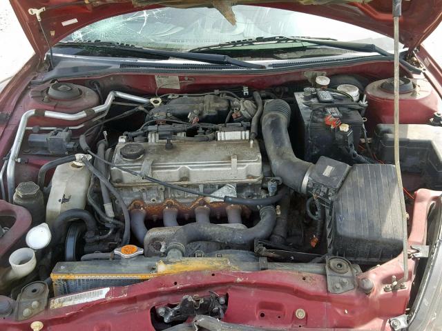 4A3AC44G9YE064401 - 2000 MITSUBISHI ECLIPSE GS MAROON photo 7