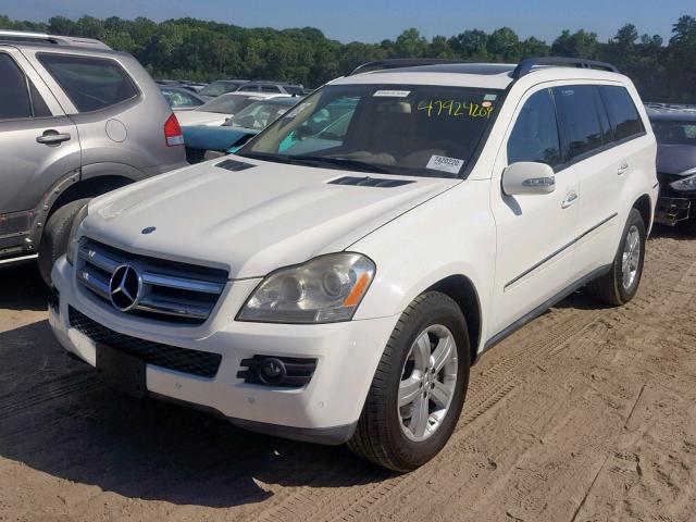 4JGBF71E97A160078 - 2007 MERCEDES-BENZ GL 450 4MA WHITE photo 2