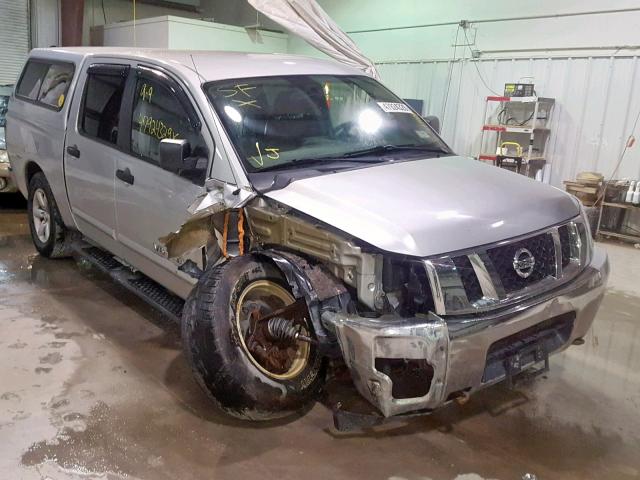 1N6AA0EJ8DN302483 - 2013 NISSAN TITAN S SILVER photo 1