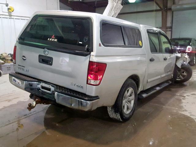 1N6AA0EJ8DN302483 - 2013 NISSAN TITAN S SILVER photo 4