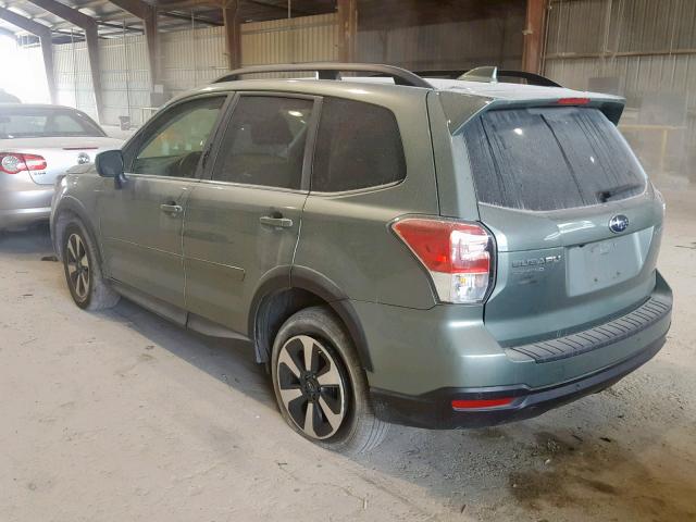 JF2SJARC3JH501865 - 2018 SUBARU FORESTER 2 GREEN photo 3