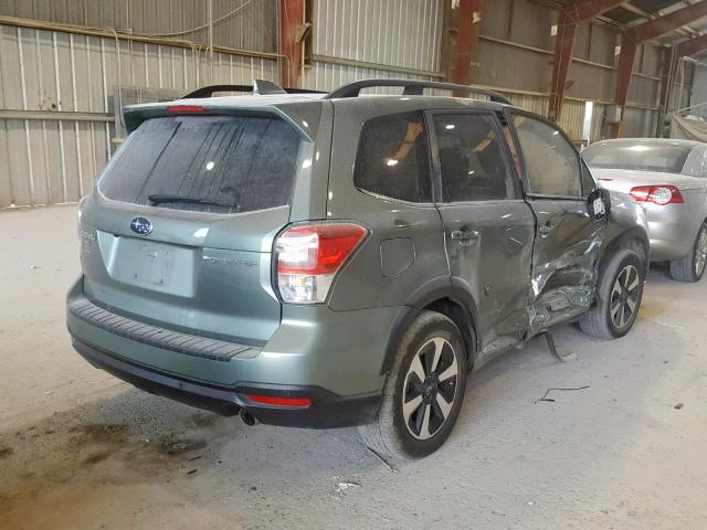 JF2SJARC3JH501865 - 2018 SUBARU FORESTER 2 GREEN photo 4