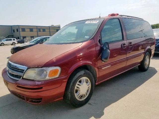 1GNDX13E11D176633 - 2001 CHEVROLET VENTURE LU RED photo 2