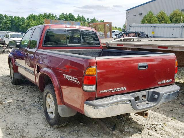 5TBBT44134S450442 - 2004 TOYOTA TUNDRA ACC RED photo 3