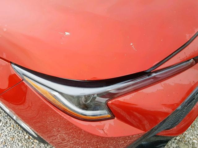 JTNK4RBE7K3044925 - 2019 TOYOTA COROLLA SE ORANGE photo 9